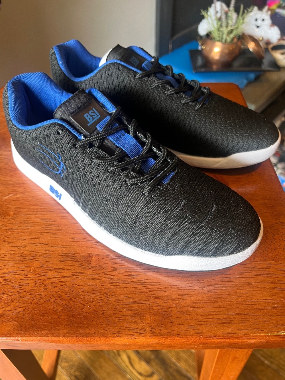 NWT BSI Men’s / Unisex Sport Glide Bowling Shoes Black Blue Size 6